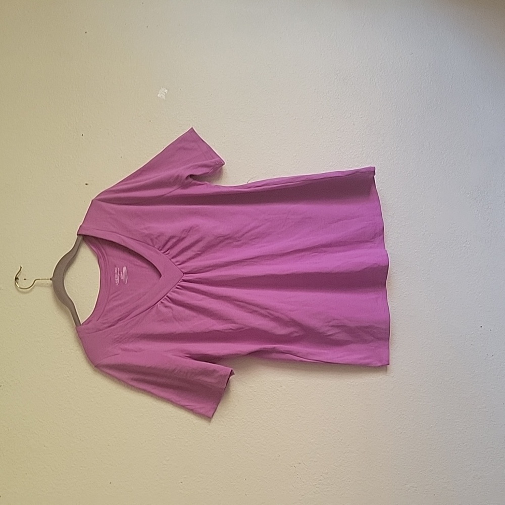 LANEBRYANT v-neck tees size 14/16 color purple short sleeves